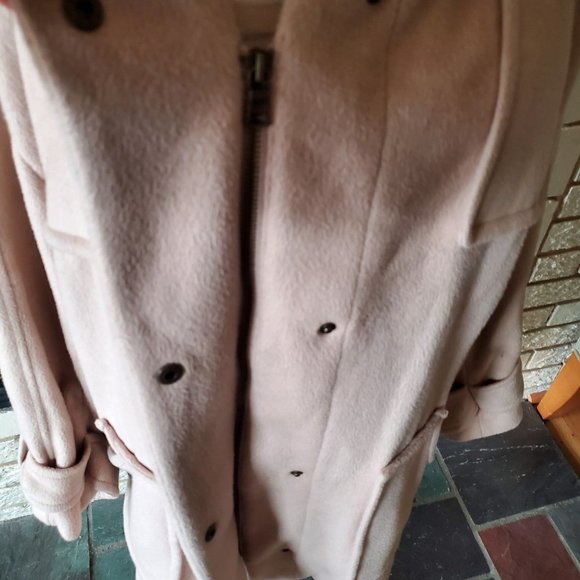 Cynthia Steffe Beige/Tan Wool Hooded Peacoat S - Picture 11 of 13